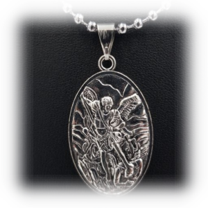 Collier Archange Michael en acier mixte