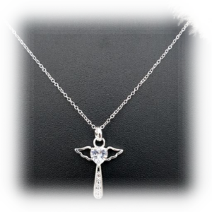 Collier Croix Yophiel Blanc